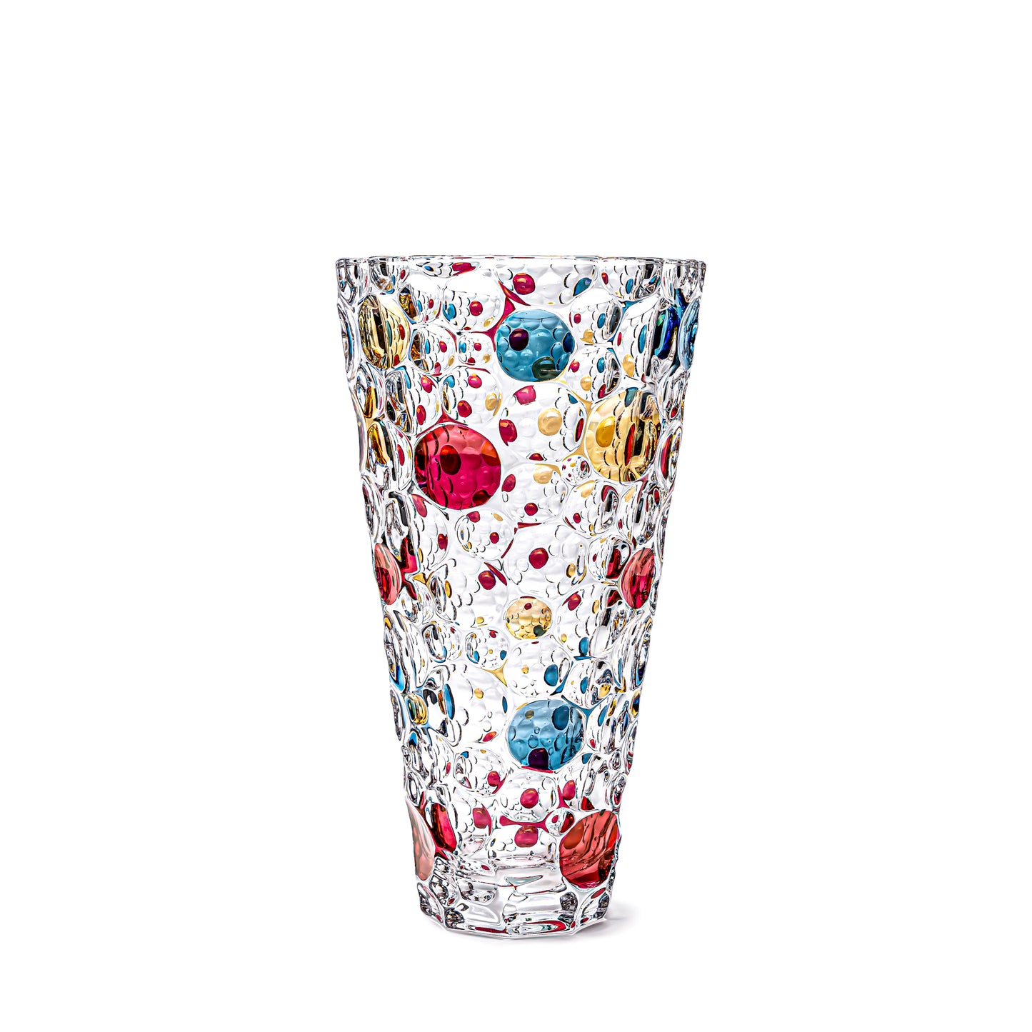Crystal vase COLORED Bublinka II.