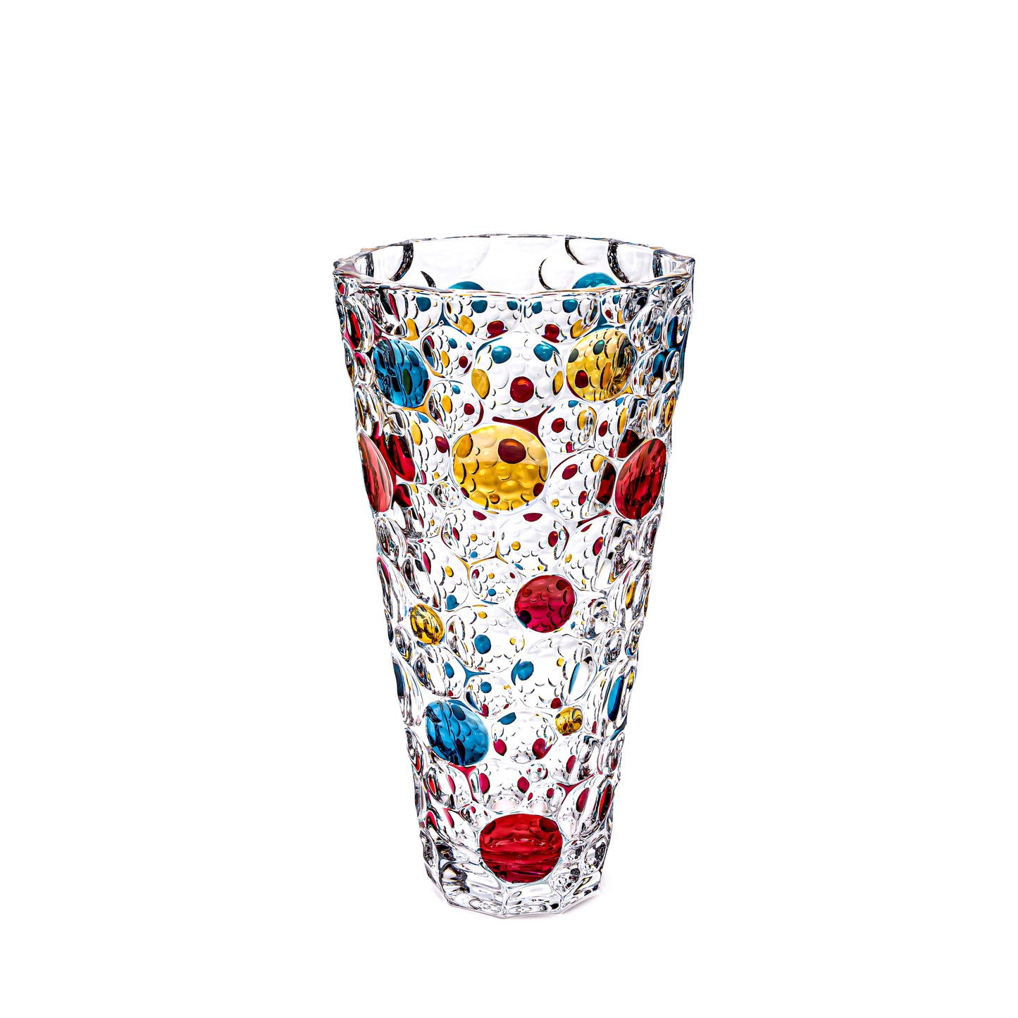 Crystal vase COLORED Bublinka II.